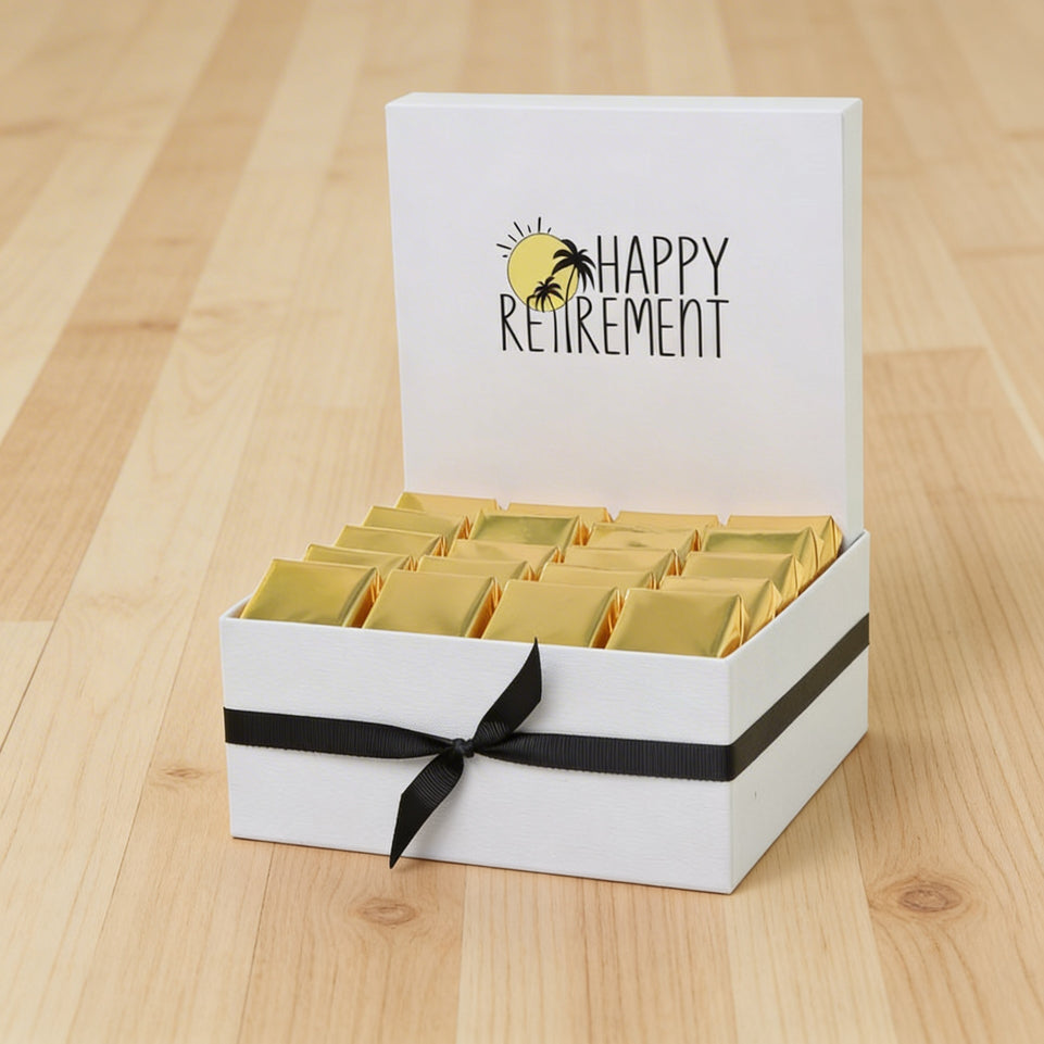 "Happy retirement" designed chocolate medium hamper