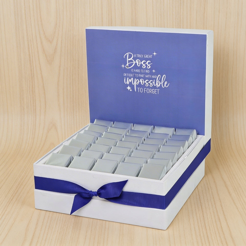 Retirement boss message designed premium chocolate large hamper