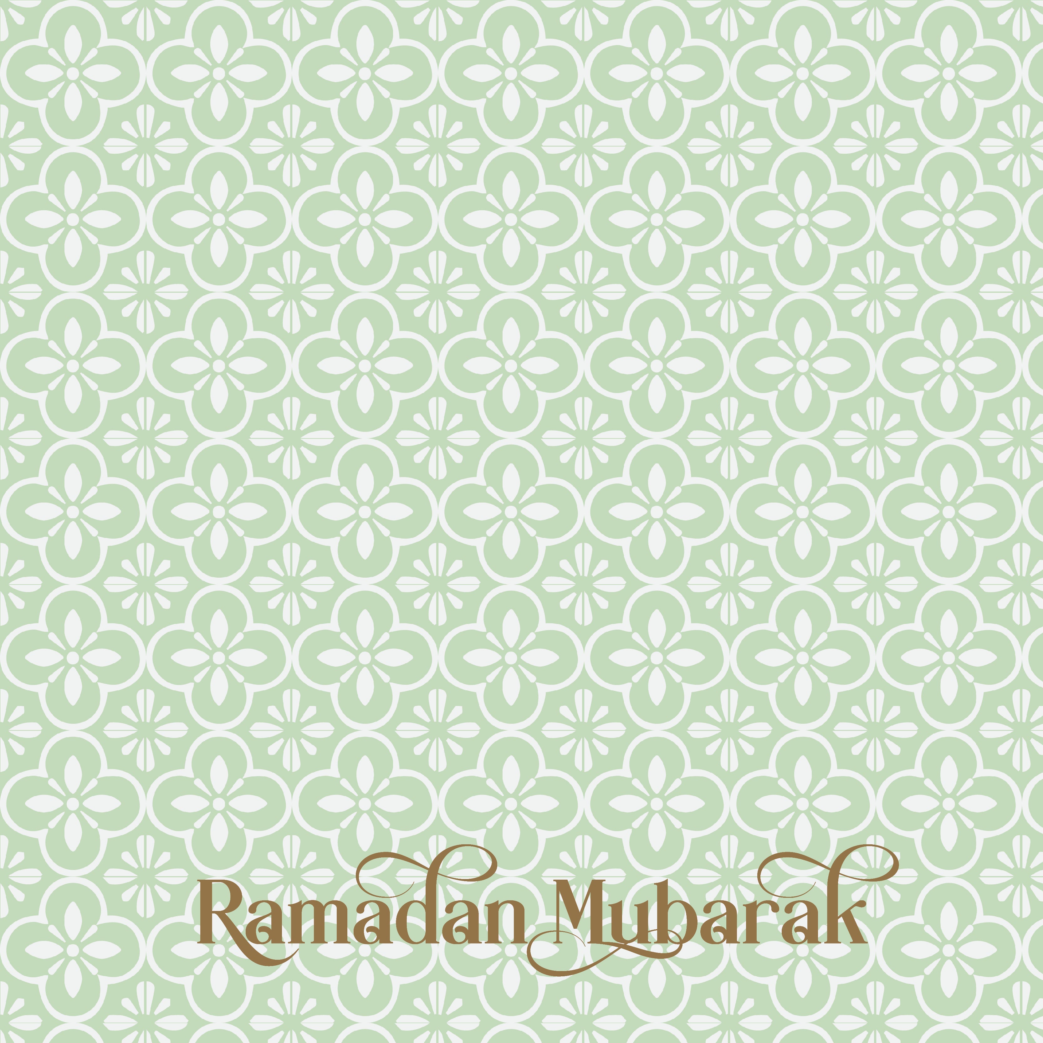 Ramadan mubarak oriental pattern greeting card english