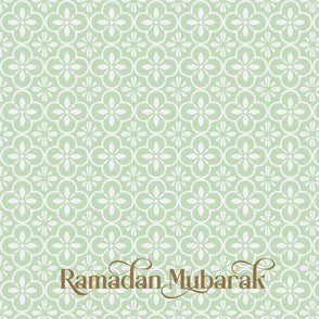 Ramadan mubarak oriental pattern gree...
