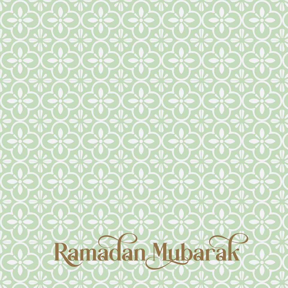 Ramadan mubarak oriental pattern greeting card english