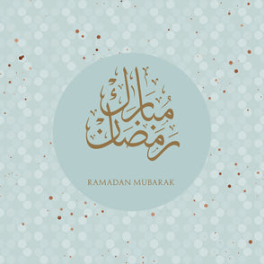 Ramadan mubarak polka dot greeting ca...