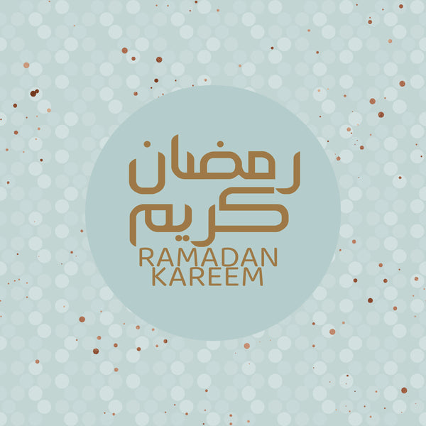 Ramdan kareem lines greeting card arabic english