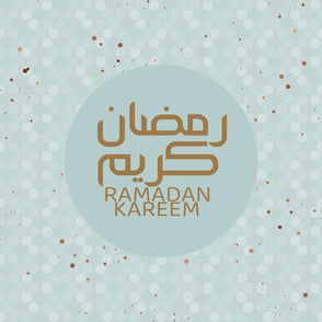 Ramdan kareem lines greeting card ara...