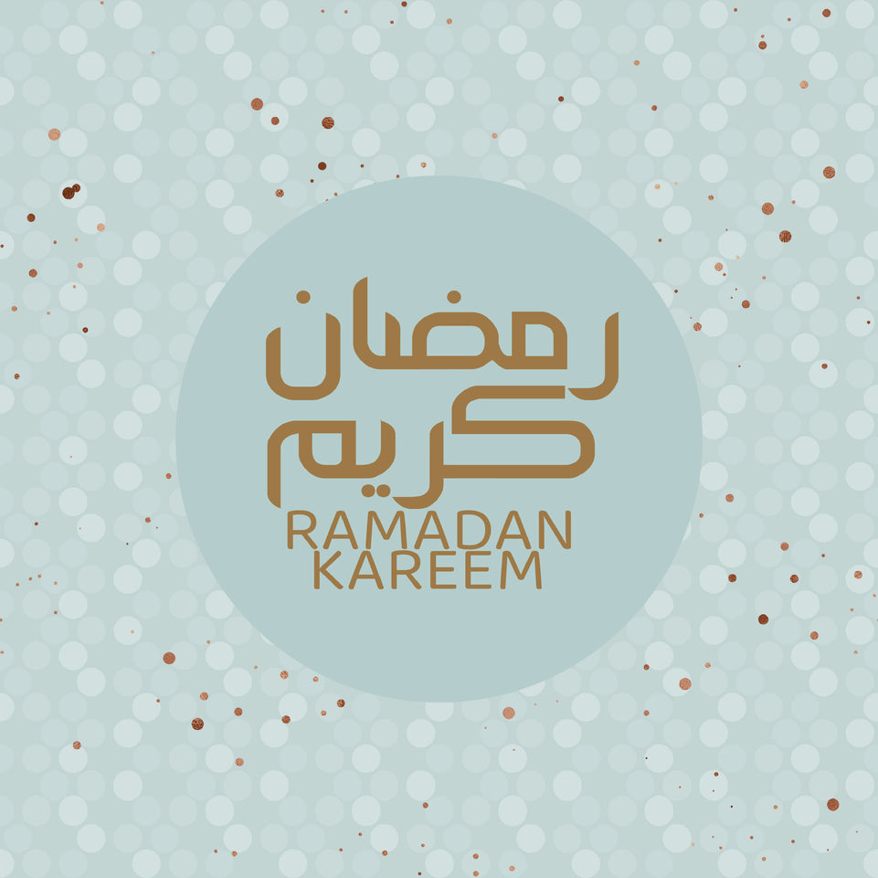 Ramdan kareem lines greeting card arabic english