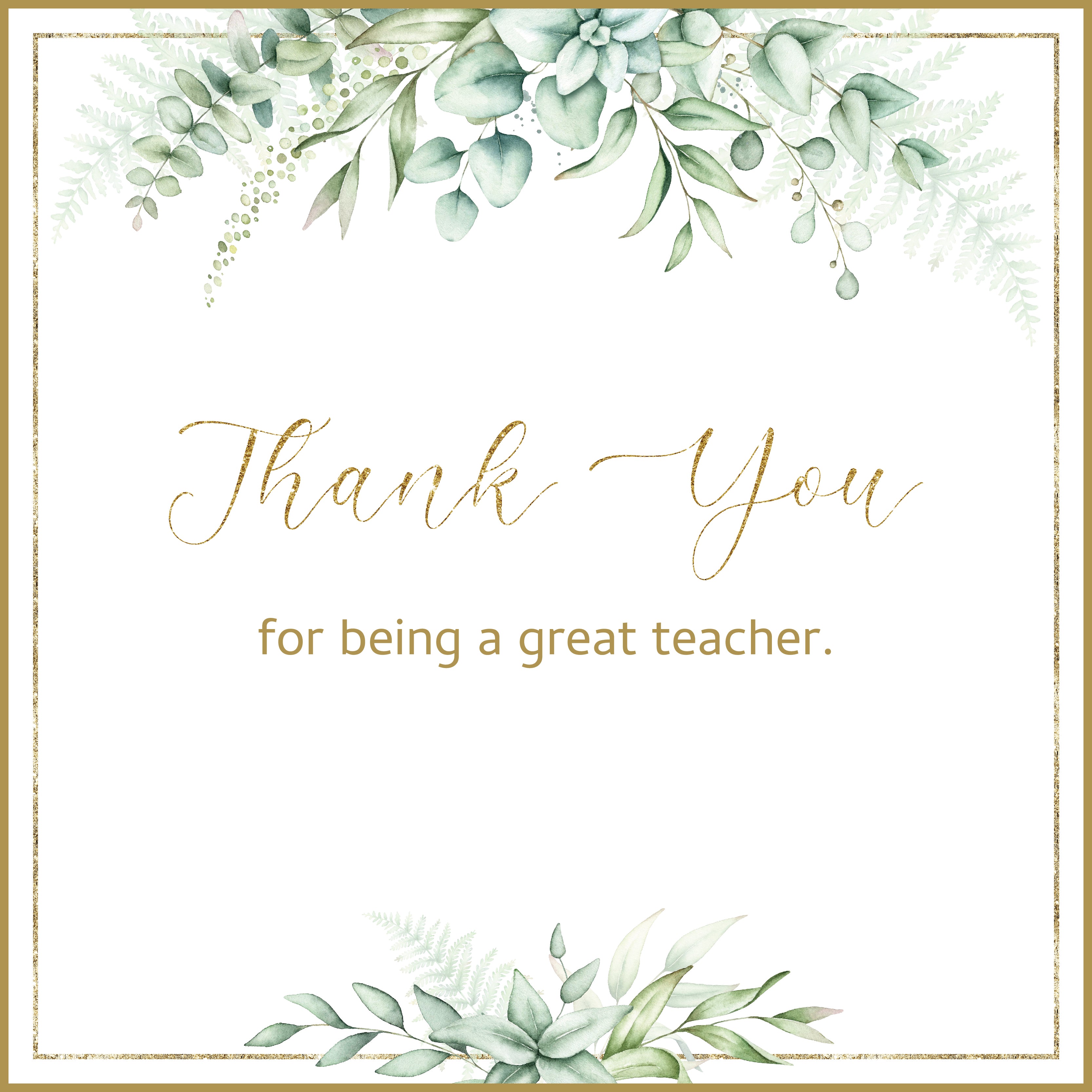 Rustic frame thank you for being a great teacher