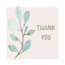 Rustic green branch thank you greeting card