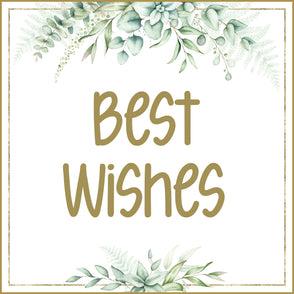 Rustic greenery frame best wishes gre...