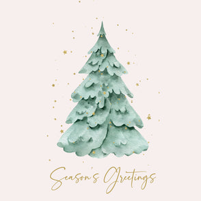 Rustic watercolor tree christmas gree...