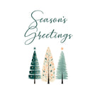 Season's greetings tripple trees christmas greeting card