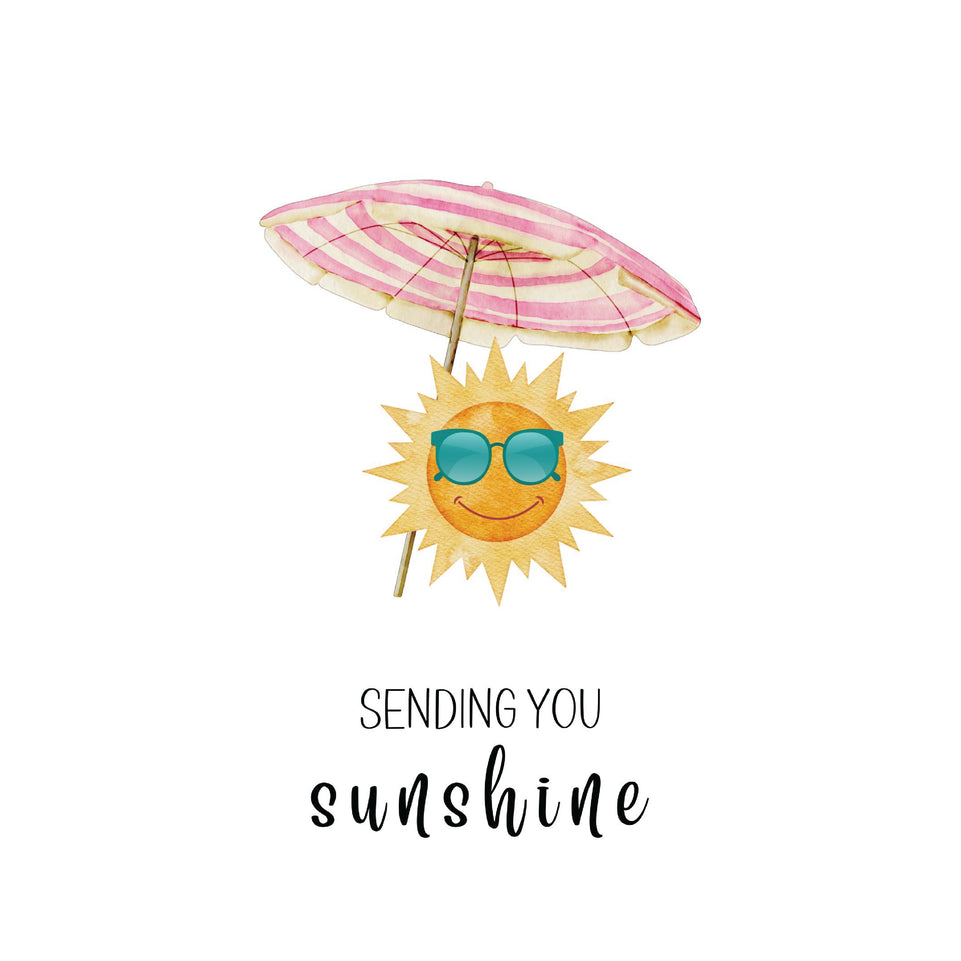 Sending you sunshine greeting card