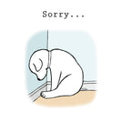 Sorry sad dog greeting card