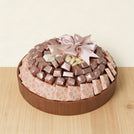 Flower designed chocolate round tray