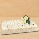 Bridal decorated chocolate leather tray