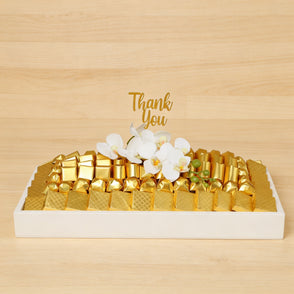 Thank you flower decorated premium ch...