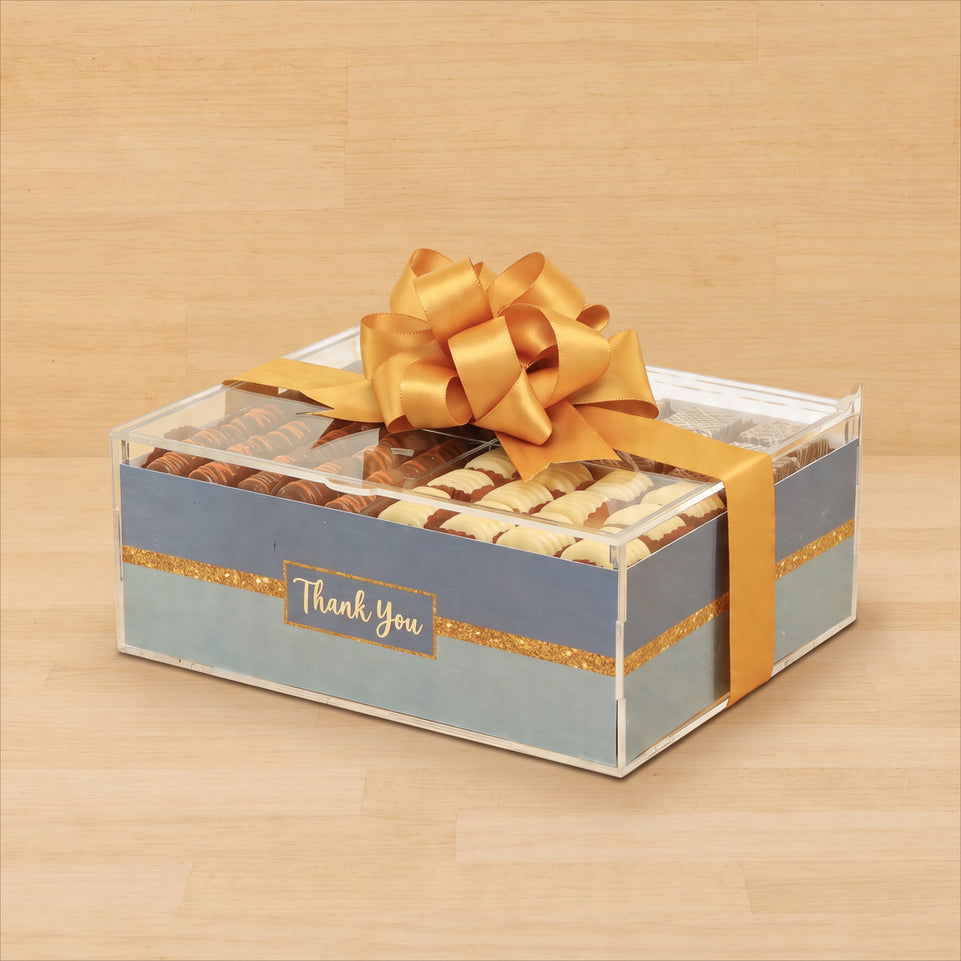 Thank you designed premium chocolate small  double acrylic tray