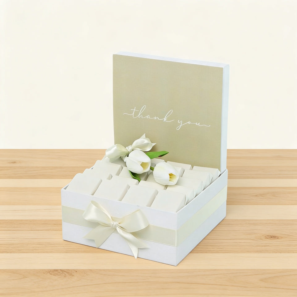 "Thank you" minimalist designed premium chocolate medium hamper