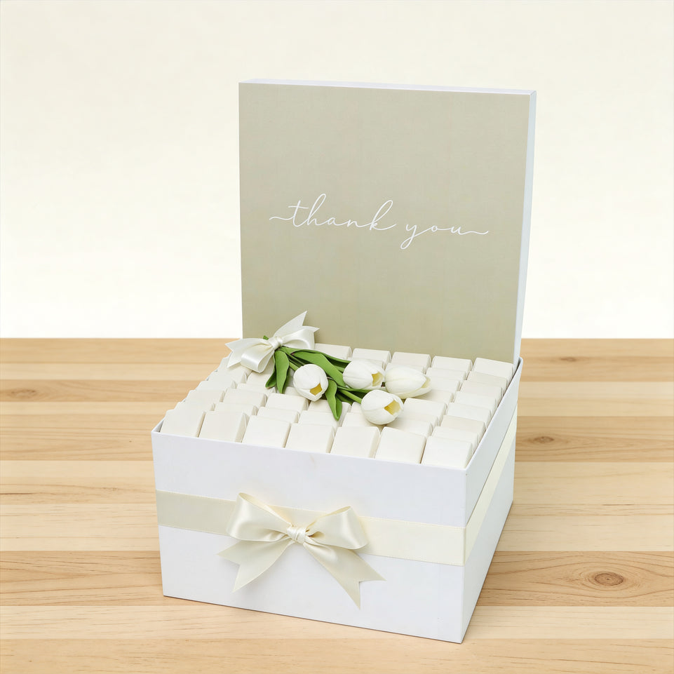 "Thank you" minimalist designed premium chocolate extra large hamper