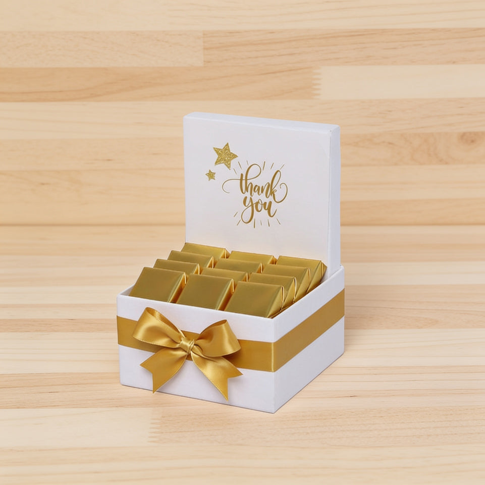 "Thank you" sun streak designed premium chocolate small hamper