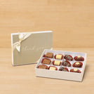 "Thank you" minimalist designed 12-piece premium chocolate hard box