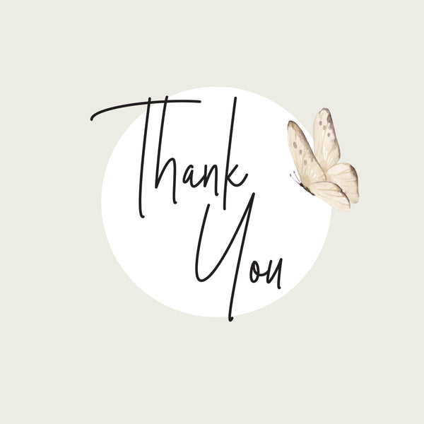 Thank you butterfly greeting card