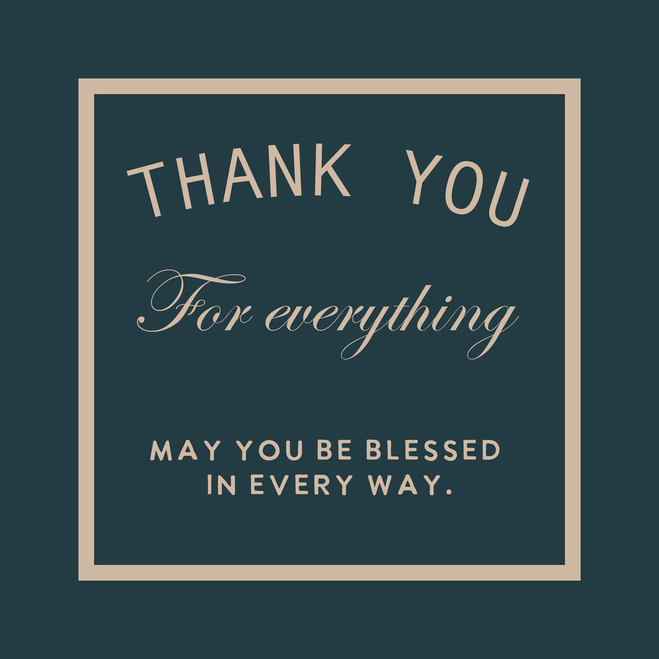 Thank you for everything frame greeting card