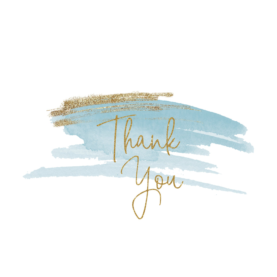 Thank you glitter stain thank you greeting card