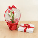 Valentine's chocolate hard box and decorated flower balloon set