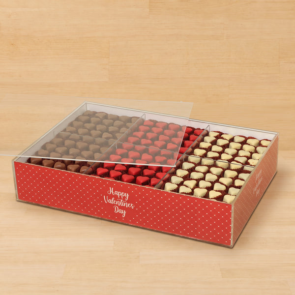 Happy Valentines day designed premium chocolate acrylic tray