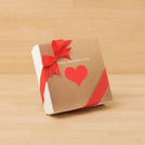 Red heart valentine designed 9-pc chocolate hard box