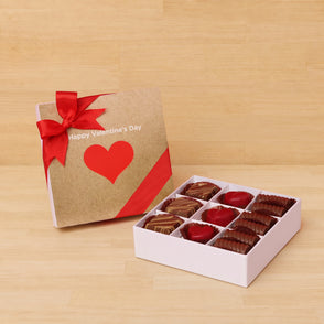 Red heart valentine designed 9-pc cho...