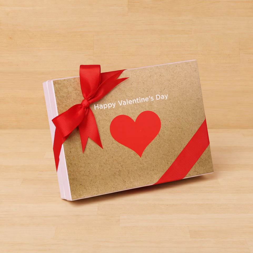 Red heart valentine designed 12P chocolate hard box