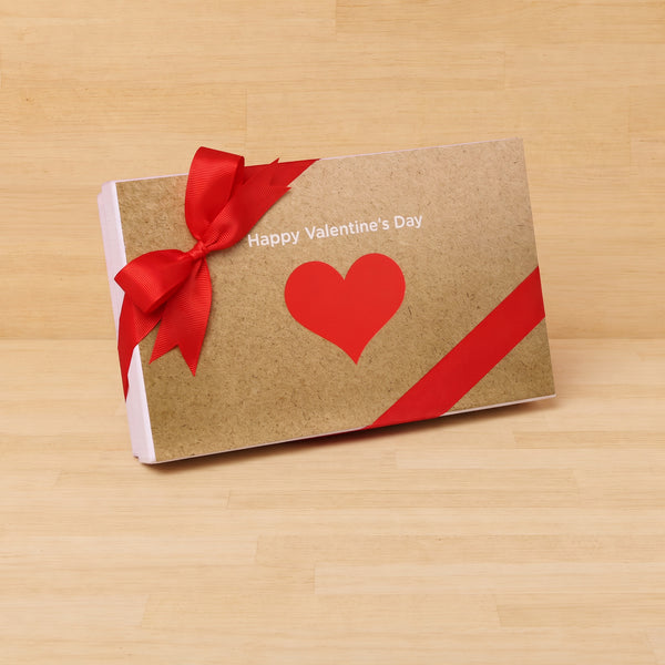 Red heart valentine designed 15-pc chocolate hard box