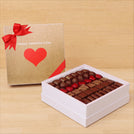 Heart valentine designed chocolate hard box