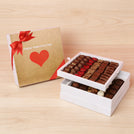 Heart designed valentine design 2-layer chocolate hard box