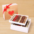 Heart designed valentine design 2-layer chocolate hard box