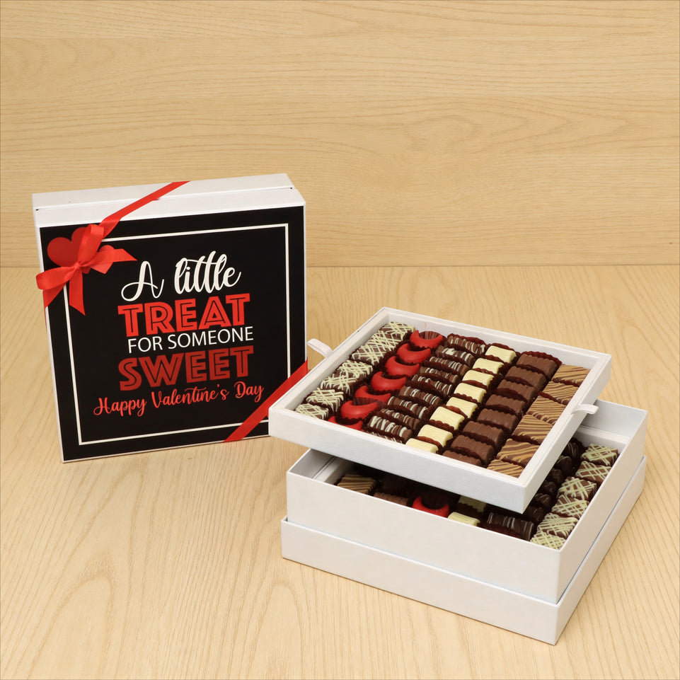 Happy valentine's day designed premium chocolate 2-layer hard box