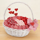 Valentine's designed & decorated chocolate large basket