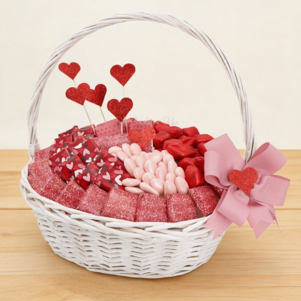 Valentine's designed & decorated chocolate large basket
