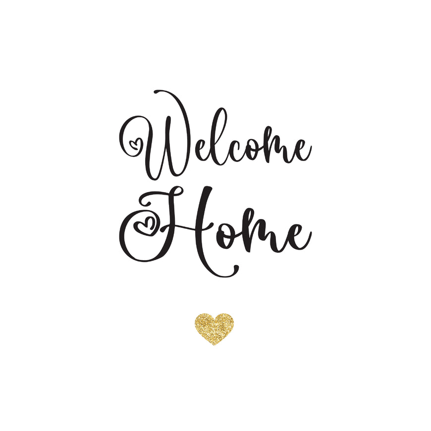 Welcome home greeting card