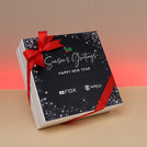 Corporate season's greetings designed premium chocolate 2-layer hard box