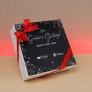Corporate season's greetings designed premium chocolate 2-layer hard box