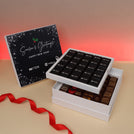 Corporate season's greetings designed premium chocolate 2-layer hard box