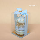 Set of 20 Baby boy personalized carousel designed music carousel box