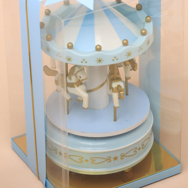 Set of 20 baby boy carousel music box giveaway