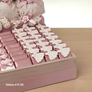 Baby rustic decorated chocolate leather tray