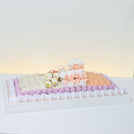 Bridal flower designed premium chocolate & sweets large leather tray