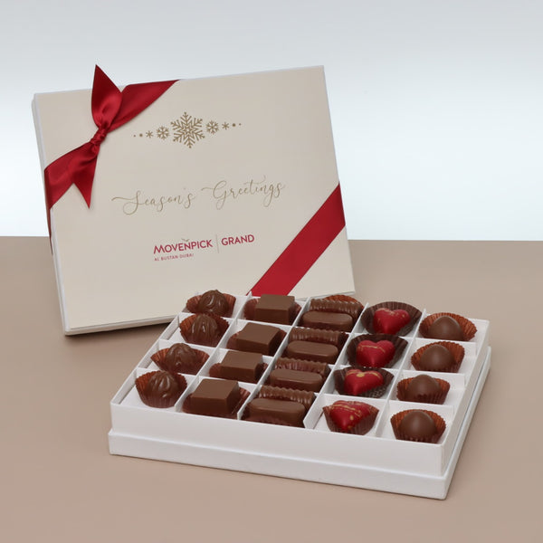 Set of 3 corporate season's greetings designed premium chocolate 20P hard box