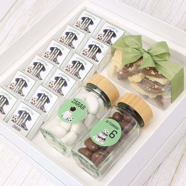 Baby boy soccer designed premium chocolate & sweets hard box