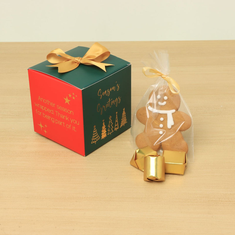 Set of 20 Christmas season premium chocolate & ginger bread cookies printed soft box